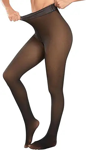 ATHVOTAR Fleece Lined Winter Tights Women - Thermal Warm Opaque Pantyhose Thick Sheer Legg