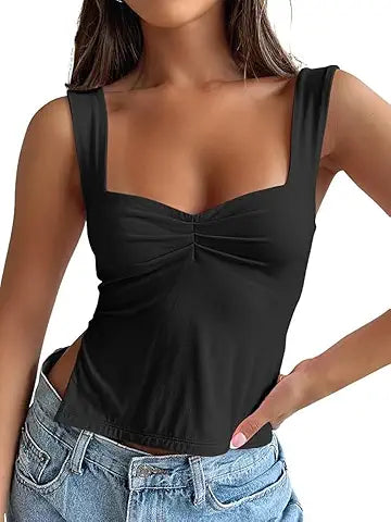 Trendy Queen Womens Going Out Crop Tops Backless Tank Tops Summer Y2k Teen Girls Basics Cu