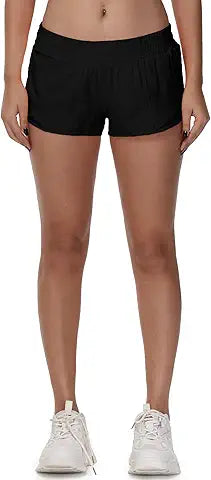 MCEDAR Women's Running Shorts Low Waisted 2.5",Lightweight Active Workout Quick Dry Gym