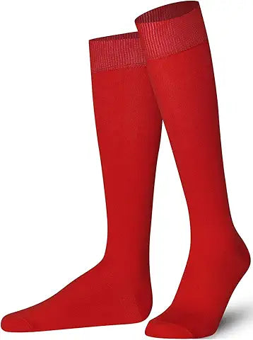 Mysocks Unisex Knee High Long Socks Red,4-7