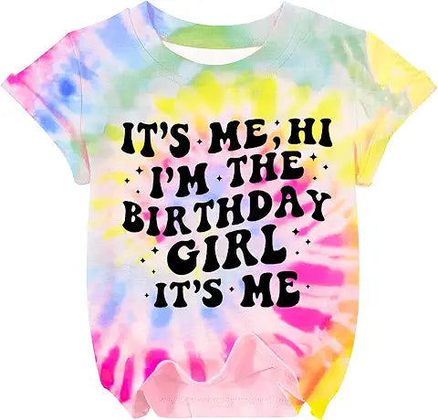 Birthday Girls Shirt It's Me Hi I'm The Birthday Girl It's Me Graphic Tee Kids Birthday Pa