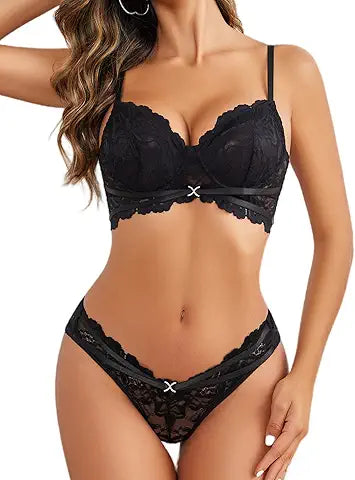 Avidlove Lingerie Sets For Women Sexy Push Up Bra and Panty Set Lace Underwear Plus Size B