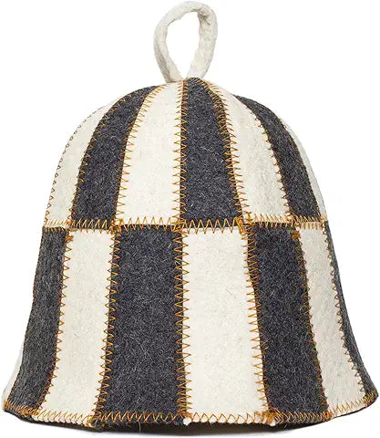 ASKOLD Wool Sauna Hat Checkered - Sauna Hat for Men Wool Sauna Hat Banya Hat for Men Sauna