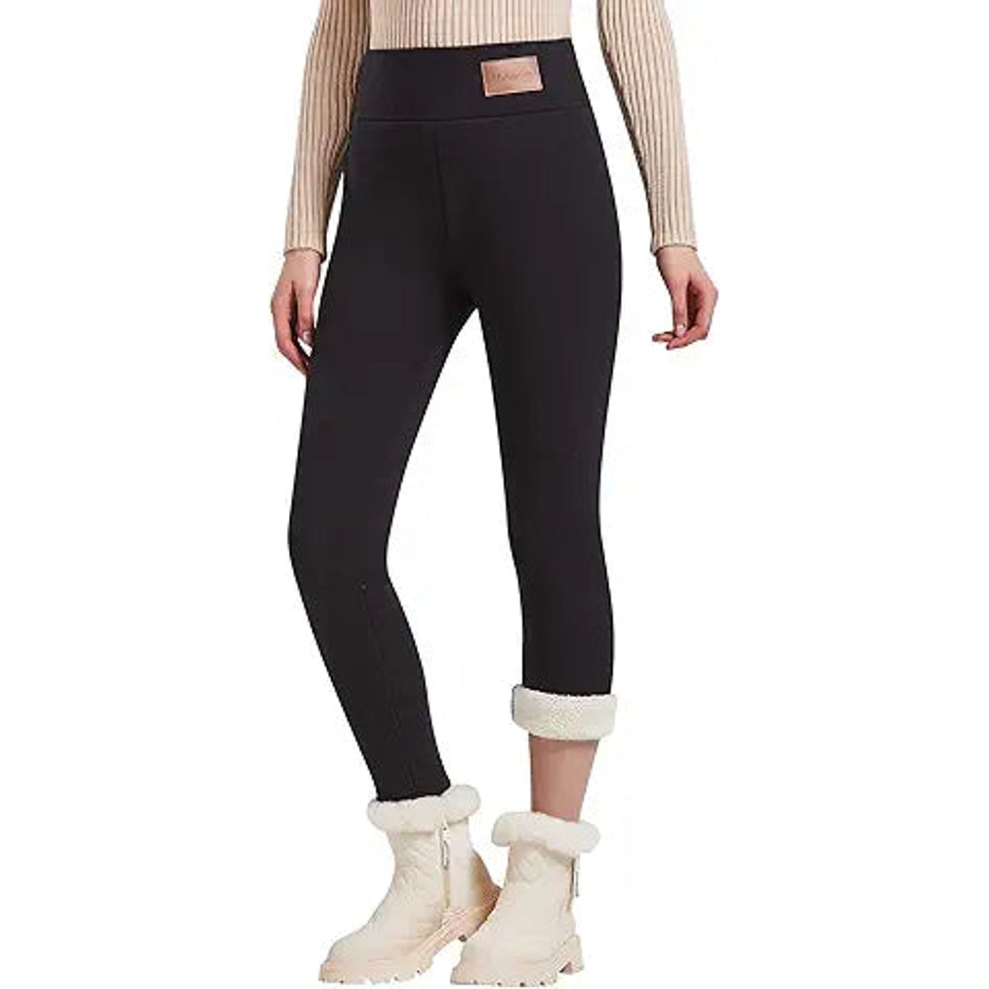 JK SUE JONES Women Winter Warm Thick Leggings Fleece Lined Stretchy Soft Thermal Sherpa Pa