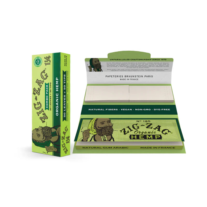 Zig-Zag Combo Pack - 1 1/4 Organic Hemp