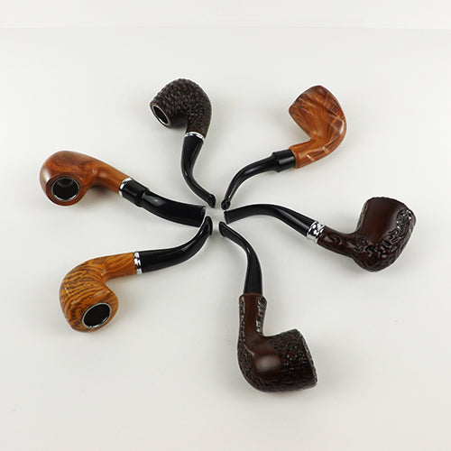 6" Dark And Smooth Wooden Pipe with case. SmokeDay