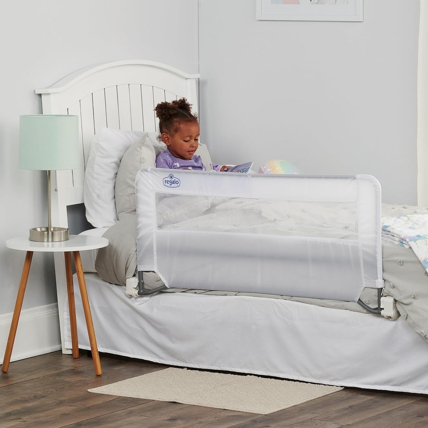 Regalo Swing Down Bed Rail Guard, with Reinforced Anchor.