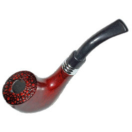 6" Dark And Smooth Wooden Pipe with case. SmokeDay