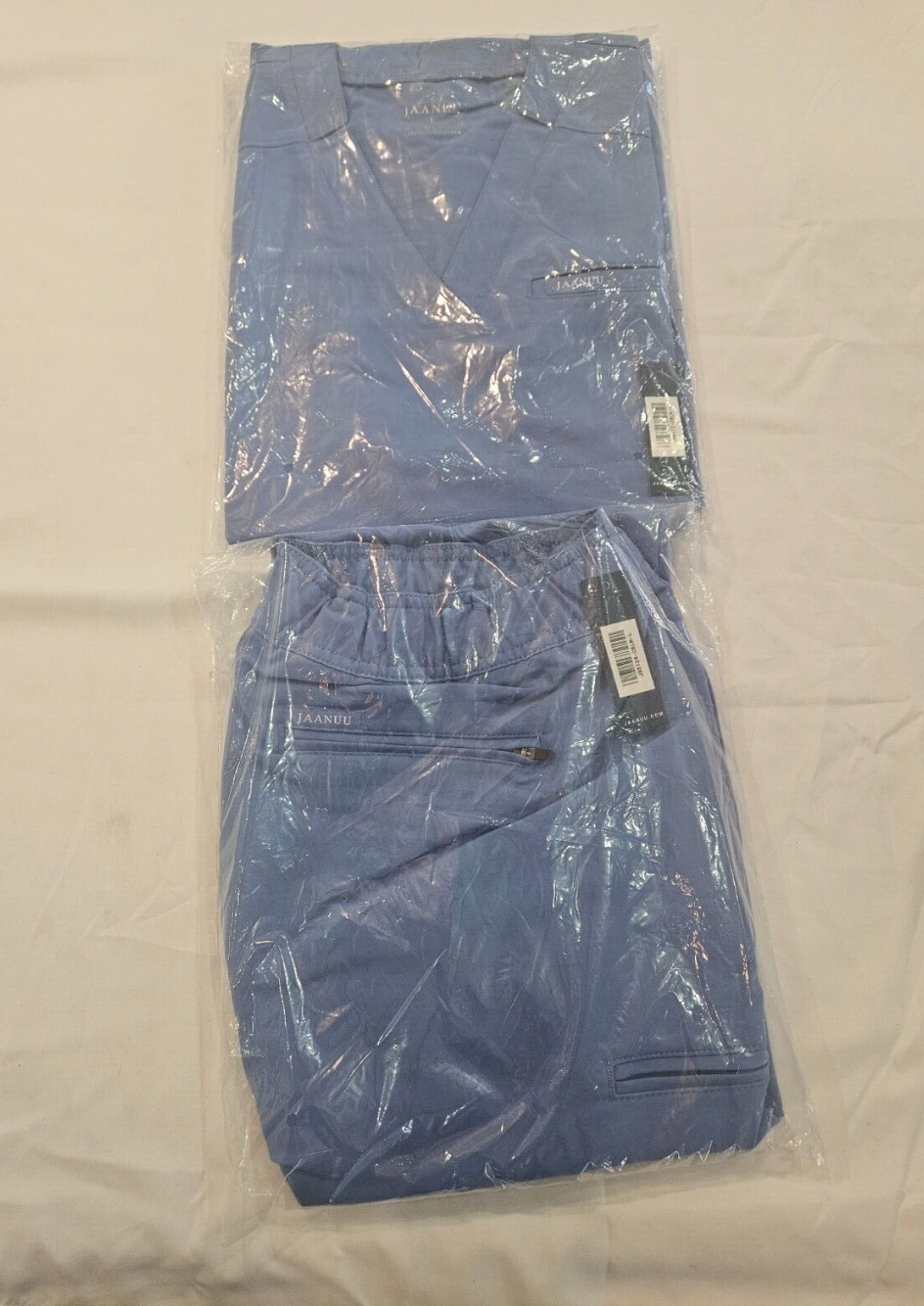 Jaanuu Women's 4-Pocket V-Top & 10-Pocket Scrub Jogger Set (Various Colors)