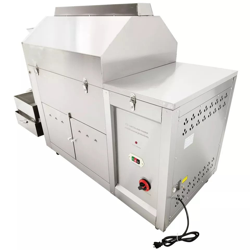 Commercial electric Heated Stir-frying Machine 50kg 220V Coffee Bean Nut Roaster