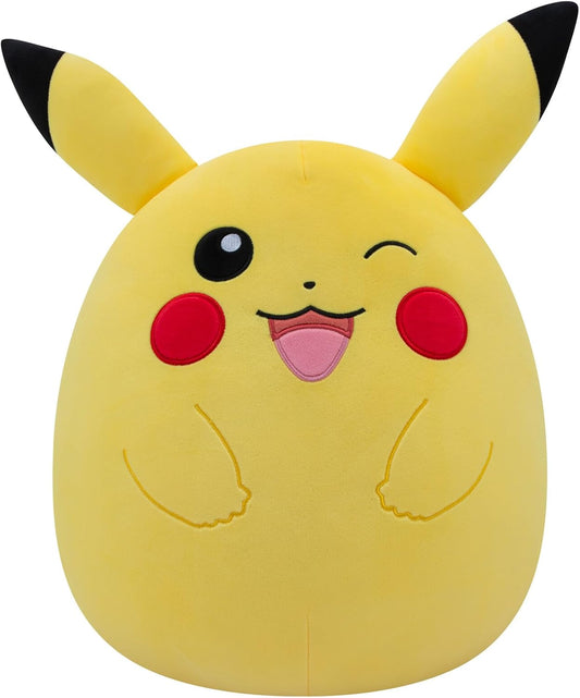 Squishmallows Pokemon 14-Inch Pikachu Plush - Add Pikachu to Your Squad, Ultrasoft Stuffed Animal Large Plush, Official Kelly Toy Plush