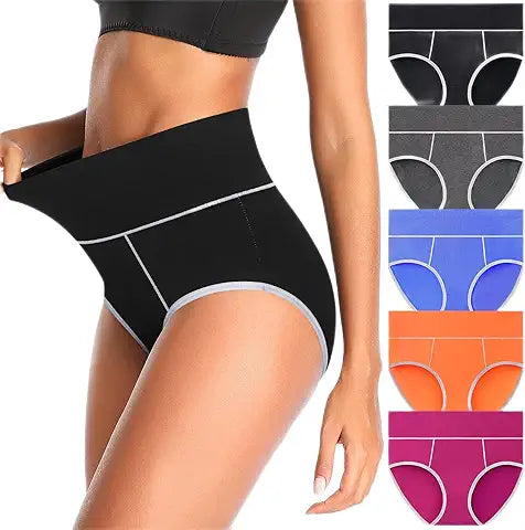 CULAYII Plus Size Postpartum Underwear for Women Cotton Underwear High Waisted Full Covera