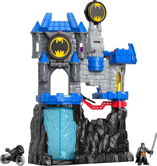 Fisher-Price Imaginext DC Super Friends Batman Toy, Wayne Manor Batcave Playset with Figure Batcyle & Accessories for Ages 3+ Years