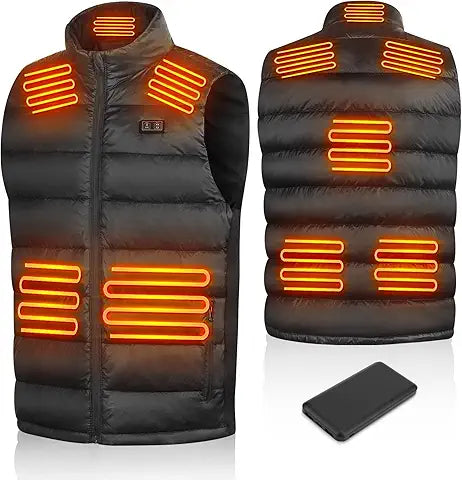 WARMFIT Heated Vest with Battery Pack for Men Women,Lightweight Rechargeable Heated Jacket
