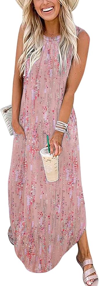 Zeagoo Floral Maxi Dresses for Women Pluse Size Long Summer Dresses for Women 2025 Loose F