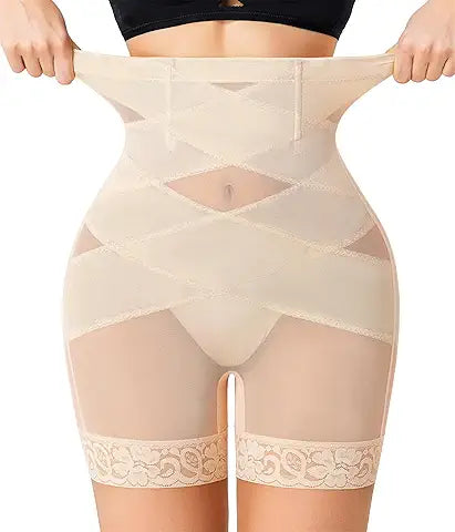 Nebility Shapewear Tummy Control Body Shaper Butt Lifting Shapewear Shorts High-waisted Gi