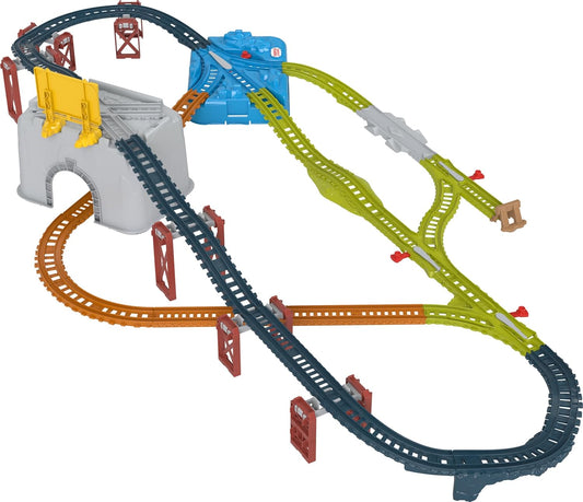 Thomas & Friends Train Set, Super Station, Extra Large Race Track with Motorized Thomas, Diecast Percy & MINIS James for Ages 3+ Years