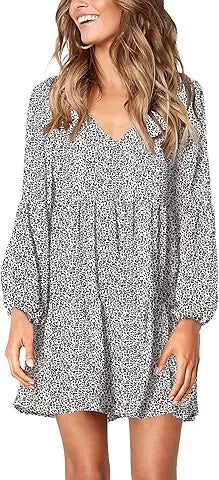 Amoretu Women's Loose Shift Dress Long Sleeve Tunic Dresses for Women, Spring, Summer, 202