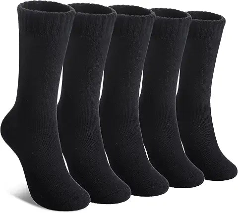 LINEMIN Wool Socks for Women Winter Warm Hiking Thick Warm Cozy Boot Crew Gift Socks 5 Pai