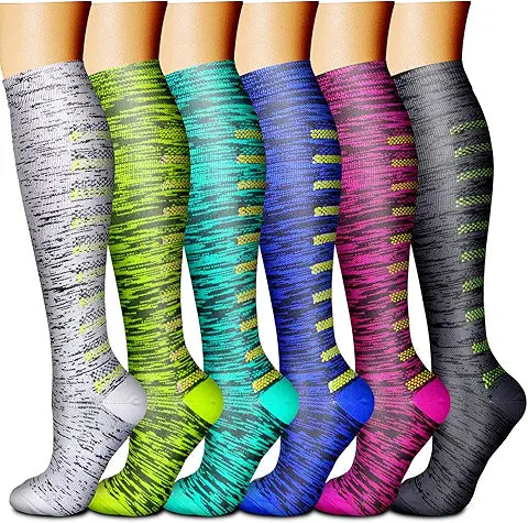 WITHYOU Compression Socks 15-20 mmHg is Best Athletic for Men & Women Running Flight Trave