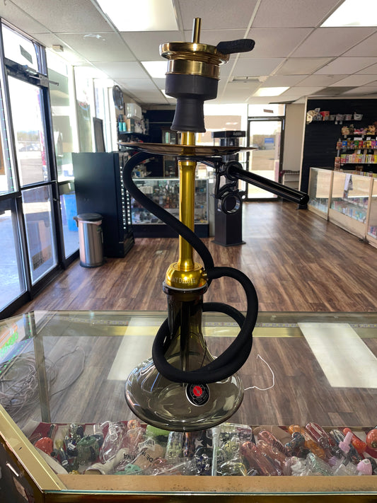 Amy Deluxe Gold and Black Hookah