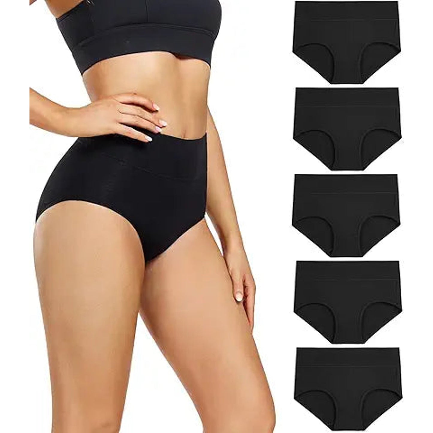 wirarpa Women's Postpartum Underwear High Waisted Ladies Cotton Panties Full Coverage Brie